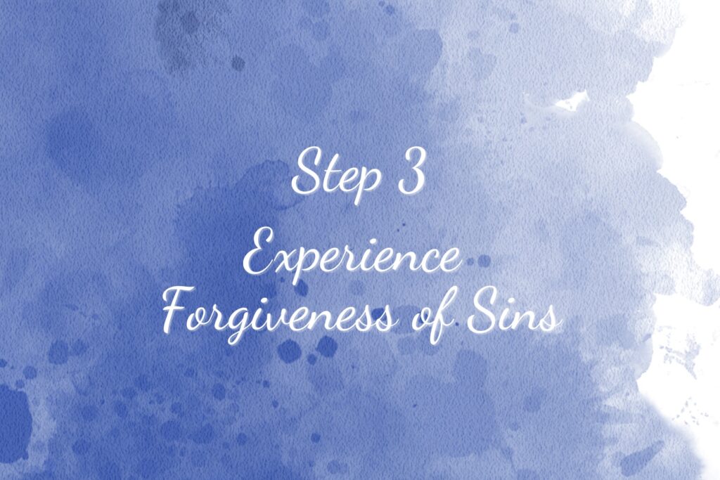 Spiritual Maturity Step 3 Experience Forgiveness of Sins