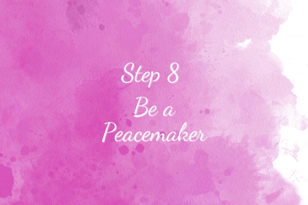 Spiritual Maturity Step 8 Be a Peacemaker